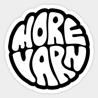 More Yarn (White) Sticker